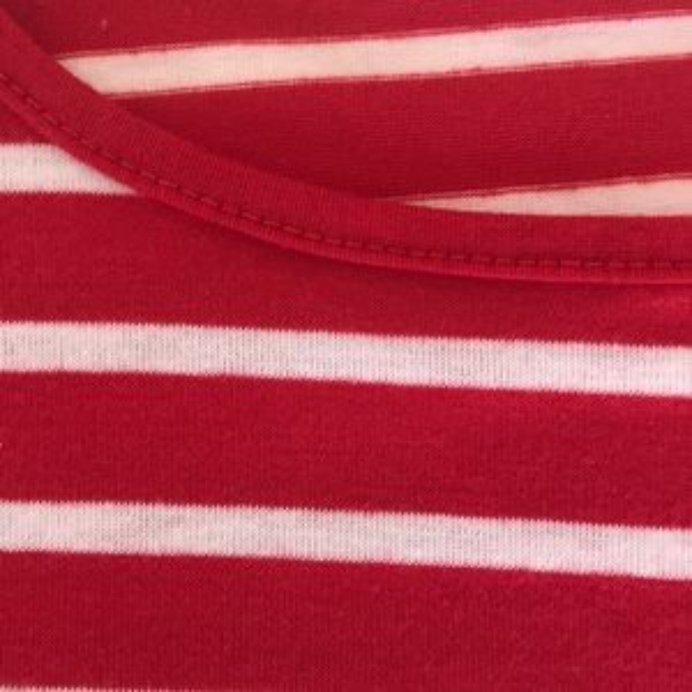 New Sizes Long Ruffled Sleeve Striped Blouse - Picture 4 of 8